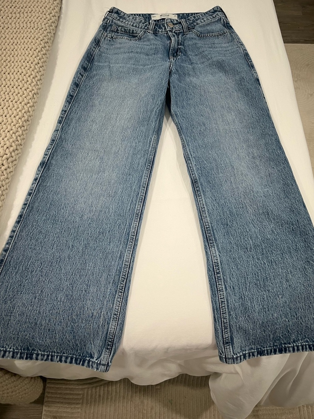 Hollister Light Blue Wide-Leg Denim Jeans